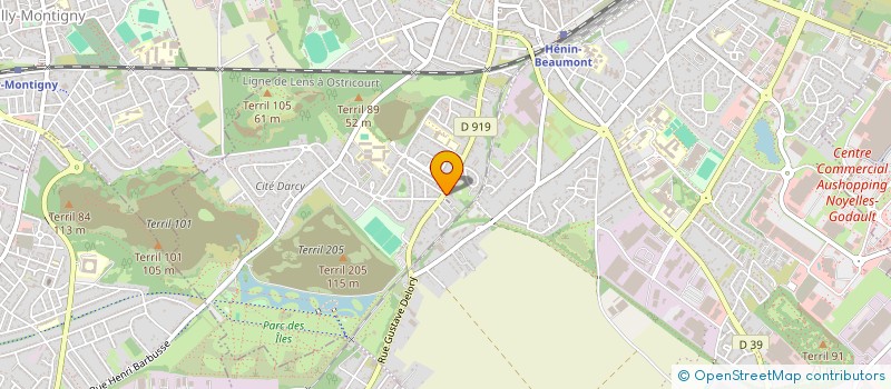 localisation de l'entreprise MADAME BERNADETTE CARON  HENIN-BEAUMONT