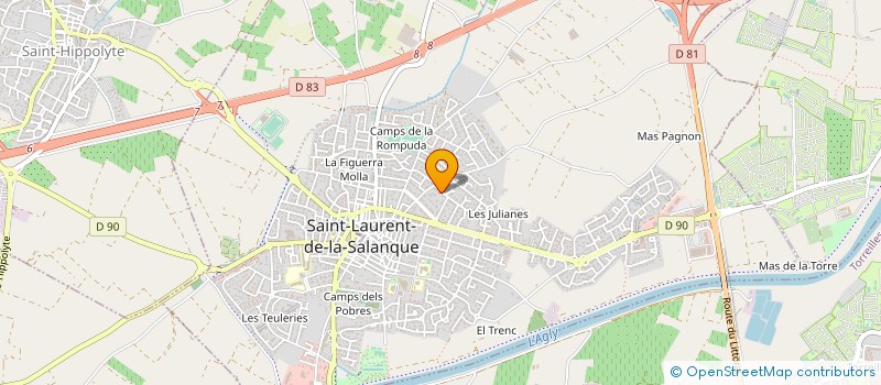 localisation de l'entreprise MADAME BERNADETTE CERDA  SAINT-LAURENT-DE-LA-SALANQUE