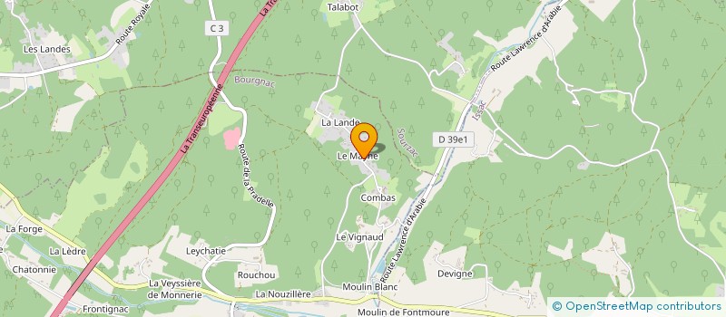 localisation de l'entreprise MADAME BERNADETTE CHAZEAUD  ST ETIENNE DE PUYCORBIER