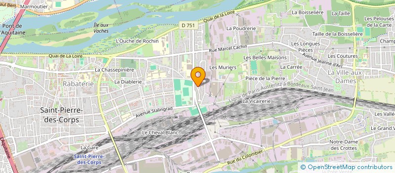 localisation de l'entreprise MADAME BERNADETTE CHEVREAU  SAINT-PIERRE-DES-CORPS