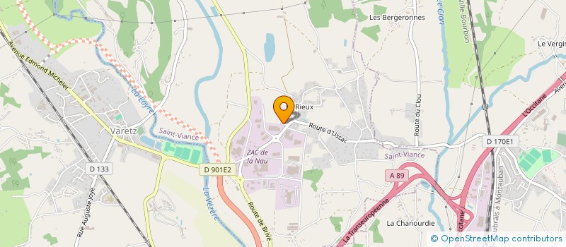 localisation de l'entreprise MADAME BERNADETTE CHOUVET  SAINT-VIANCE