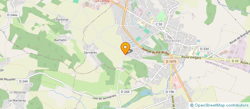 localisation de l'entreprise MADAME BERNADETTE CHRETIEN  MORESTEL