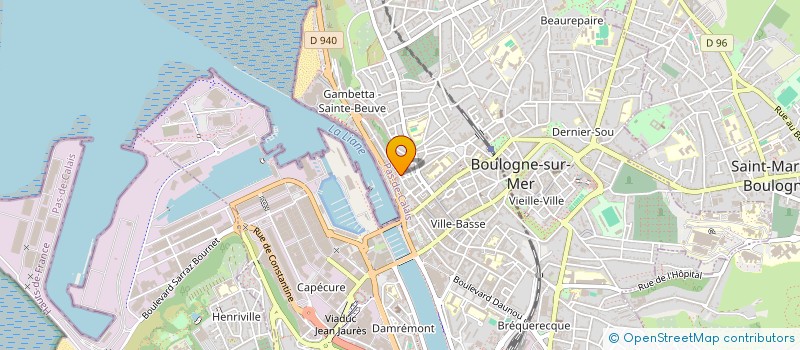 localisation de l'entreprise MADAME BERNADETTE CLARA  BOULOGNE-SUR-MER