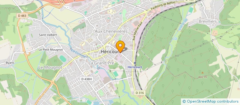 localisation de l'entreprise MADAME BERNADETTE CLEMENT  HERICOURT