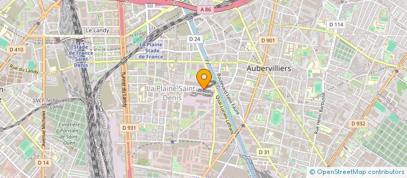 localisation de l'entreprise MADAME BERNADETTE CODOU THIAW  AUBERVILLIERS