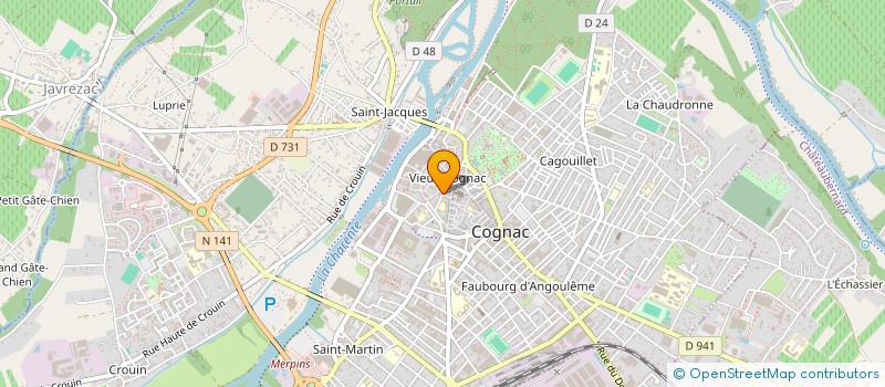 localisation de l'entreprise MADAME BERNADETTE COMPAGNET à COGNAC