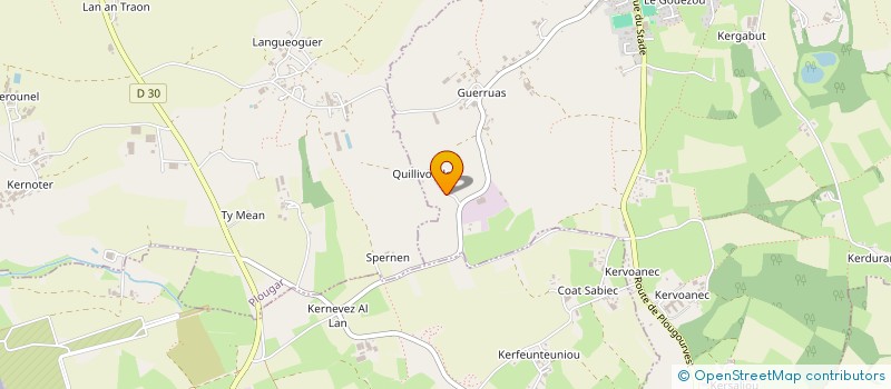 localisation de l'entreprise MADAME BERNADETTE CORBE  PLOUGOURVEST