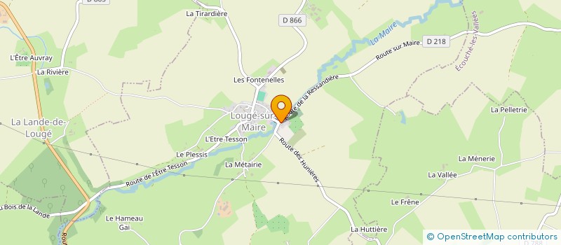 localisation de l'entreprise MADAME BERNADETTE DAVID à LOUGE SUR MAIRE