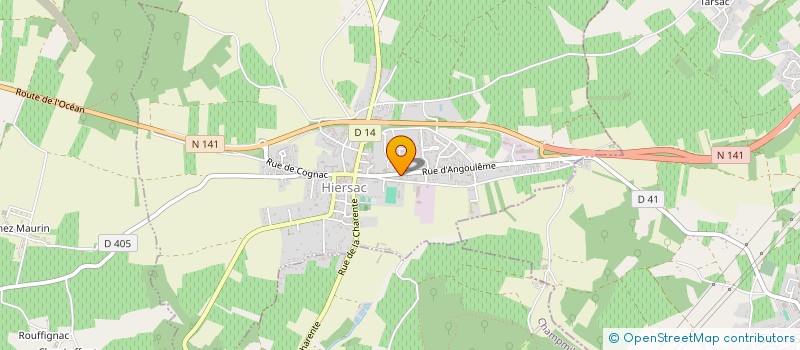 localisation de l'entreprise MADAME BERNADETTE DESVEAUX  HIERSAC