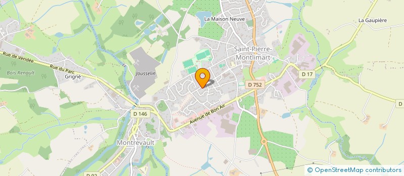 localisation de l'entreprise MADAME BERNADETTE ETOURNEAU à MONTREVAULT-SUR-EVRE