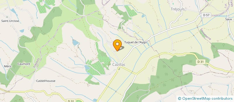 localisation de l'entreprise MADAME BERNADETTE FABRE  CAZES-MONDENARD