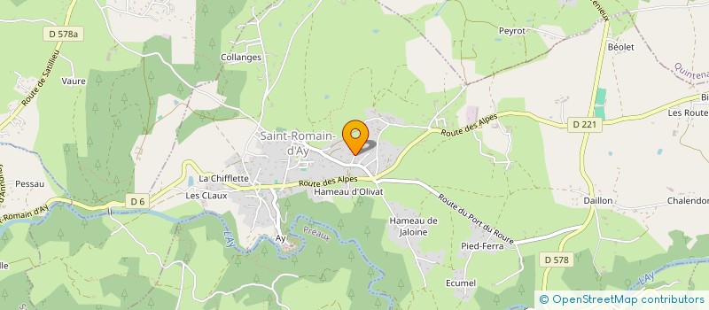 localisation de l'entreprise MADAME BERNADETTE FLOURET  SAINT JEURE D'AY