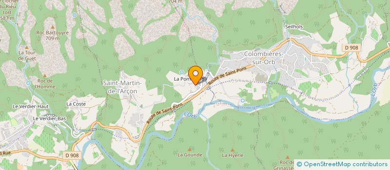 localisation de l'entreprise MADAME BERNADETTE GABORIT à SAINT MARTIN DE L'ARCON