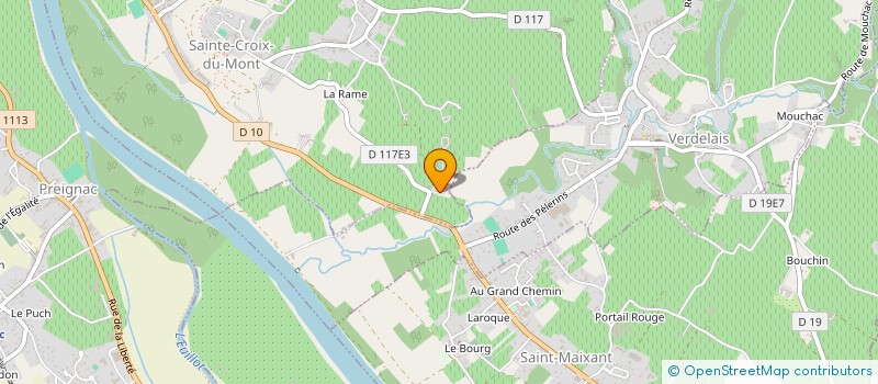 localisation de l'entreprise MADAME BERNADETTE GALY  SAINTE-CROIX-DU-MONT