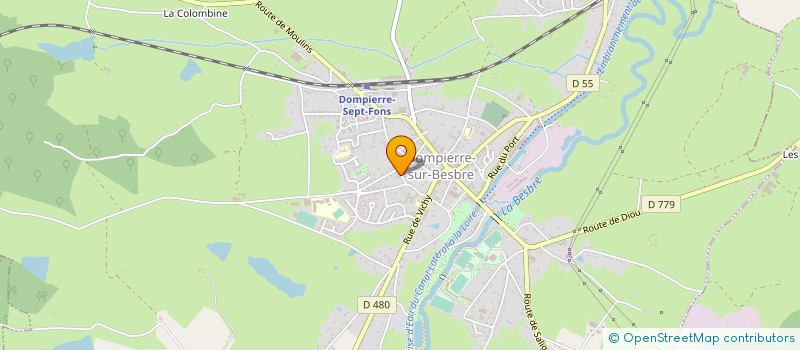 localisation de l'entreprise MADAME BERNADETTE GRONFIER  DOMPIERRE-SUR-BESBRE