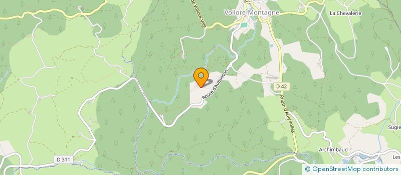 localisation de l'entreprise MADAME BERNADETTE GUYONNET  VOLLORE-MONTAGNE