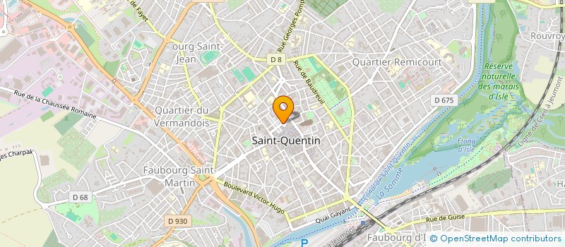 localisation de l'entreprise MADAME BERNADETTE HOCQUET à SAINT-QUENTIN