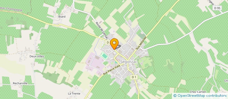 localisation de l'entreprise MADAME BERNADETTE LASVERGNAS  SEGONZAC