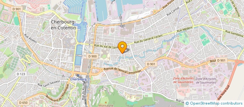 localisation de l'entreprise MADAME BERNADETTE LE JEUNE  CHERBOURG-EN-COTENTIN