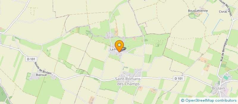 localisation de l'entreprise MADAME BERNADETTE LEAU  SAINT-ROMANS-DES-CHAMPS