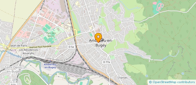 localisation de l'entreprise MADAME BERNADETTE MARECHAL  AMBERIEU-EN-BUGEY