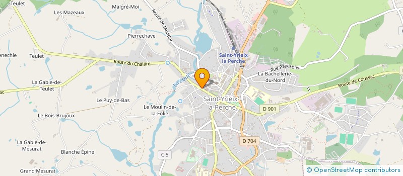 localisation de l'entreprise MADAME BERNADETTE MARSAC à SAINT-YRIEIX-LA-PERCHE