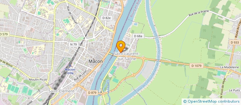 localisation de l'entreprise MADAME BERNADETTE MARTINEAU à SAINT-LAURENT-SUR-SAONE
