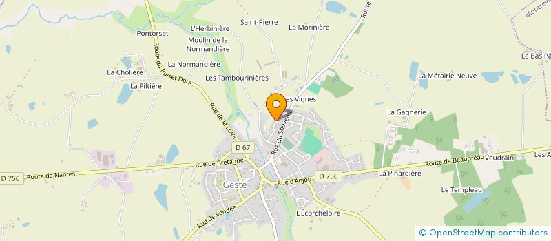 localisation de l'entreprise MADAME BERNADETTE MENARD à BEAUPREAU-EN-MAUGES