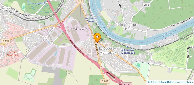 localisation de l'entreprise MADAME BERNADETTE MOREAU  LE COUDRAY-MONTCEAUX