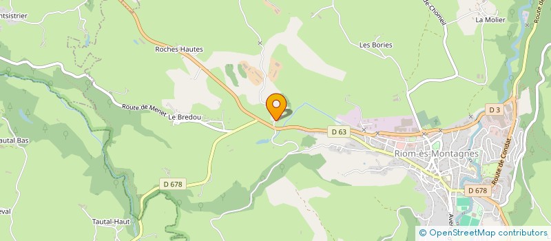 localisation de l'entreprise MADAME BERNADETTE MOREL à RIOM-ES-MONTAGNES