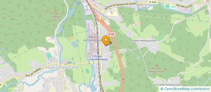 localisation de l'entreprise MADAME BERNADETTE ORY  ETIVAL-CLAIREFONTAINE