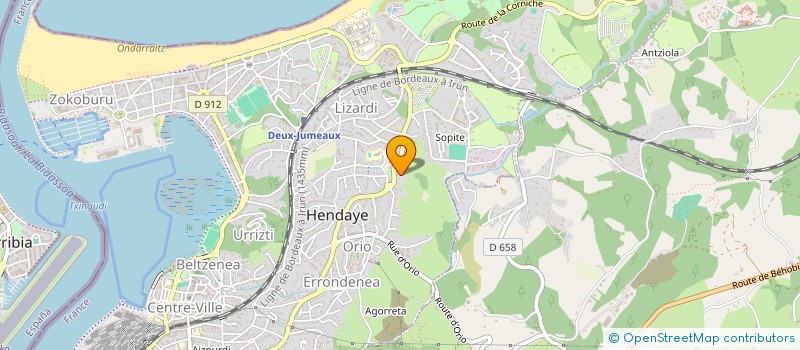 localisation de l'entreprise MADAME BERNADETTE OYARZABAL AROCENA  HENDAYE