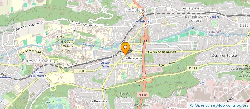 localisation de l'entreprise MADAME BERNADETTE PAWLONKA  ORSAY