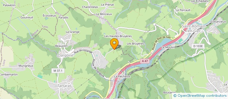 localisation de l'entreprise MADAME BERNADETTE PEILLON  DARGOIRE