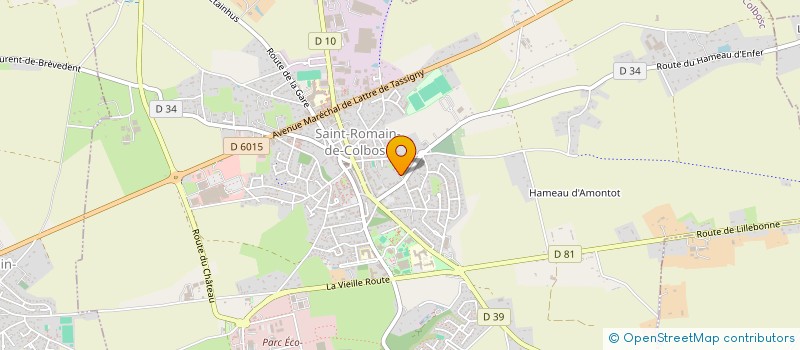 localisation de l'entreprise MADAME BERNADETTE PETITON  SAINT-ROMAIN-DE-COLBOSC