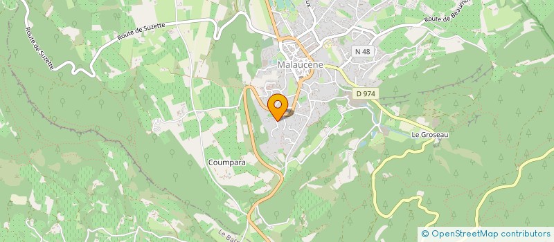 localisation de l'entreprise MADAME BERNADETTE PIRALI  MALAUCENE