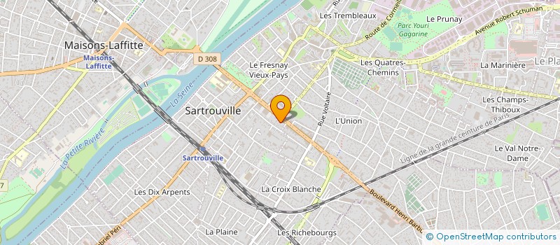 localisation de l'entreprise MADAME BERNADETTE PITER à SARTROUVILLE