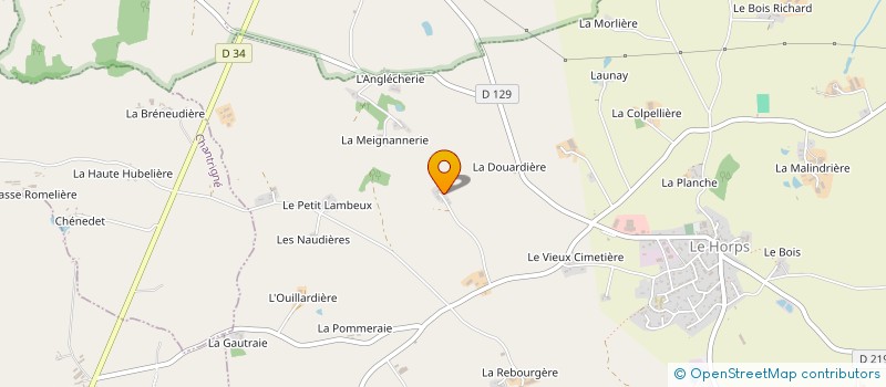 localisation de l'entreprise MADAME BERNADETTE PORTIER à LE HORPS