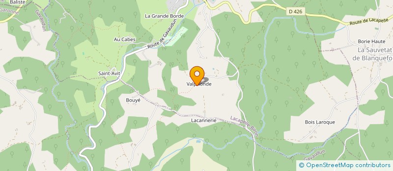 localisation de l'entreprise MADAME BERNADETTE POUEYMIDANETTE à LACAPELLE-BIRON