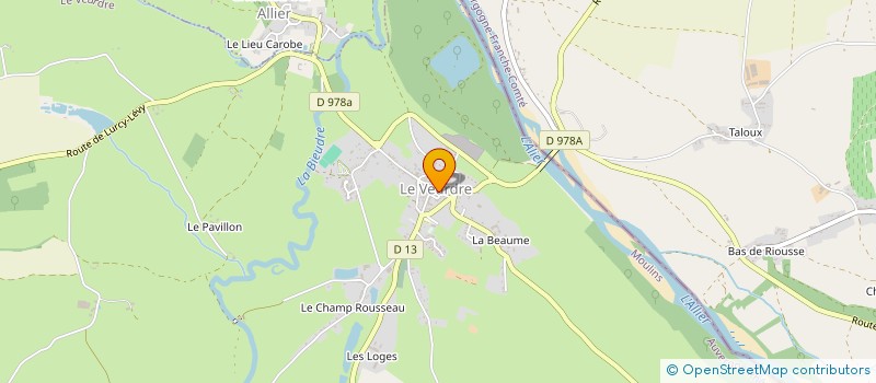 localisation de l'entreprise MADAME BERNADETTE POURRIER  LE VEURDRE