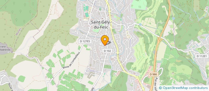 localisation de l'entreprise MADAME BERNADETTE RAVIER à SAINT-GELY-DU-FESC