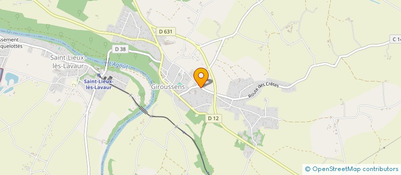 localisation de l'entreprise MADAME BERNADETTE RHODES  GIROUSSENS