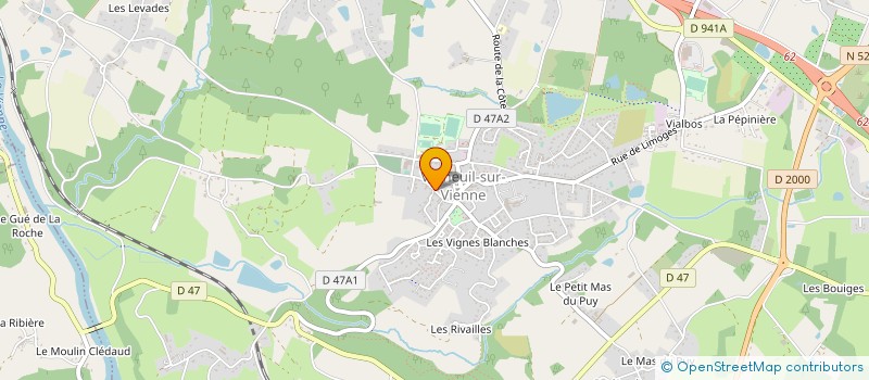 localisation de l'entreprise MADAME BERNADETTE ROSIER à VERNEUIL-SUR-VIENNE