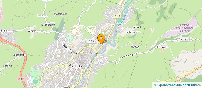 localisation de l'entreprise MADAME BERNADETTE ROUDAIRE à AURILLAC