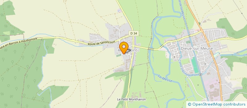 localisation de l'entreprise MADAME BERNADETTE ROUILLARD à DIEUE-SUR-MEUSE