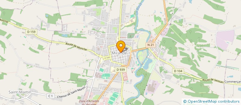 localisation de l'entreprise MADAME BERNADETTE ROZIS  MIRANDE