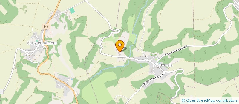 localisation de l'entreprise MADAME BERNADETTE TEMPLIER  VAUXREZIS