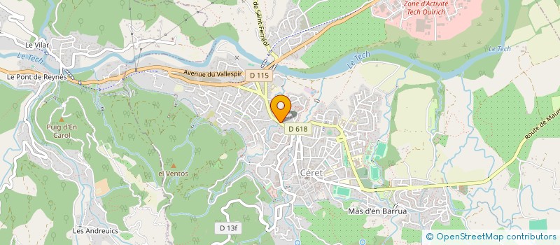 localisation de l'entreprise MADAME BERNADETTE THUBERT  CERET