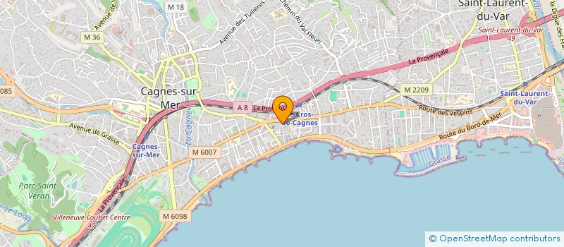 localisation de l'entreprise MADAME BERNADETTE TILLET à CAGNES-SUR-MER