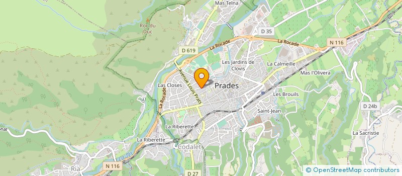 localisation de l'entreprise MADAME BERNADETTE TISSOT à PRADES